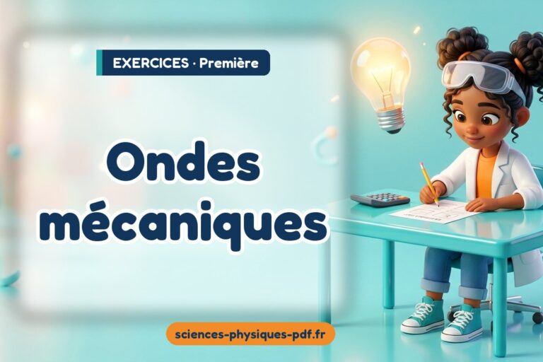Ondes mécaniques : exercices de sciences physiques première – PDF gratuit à télécharger et imprimer
