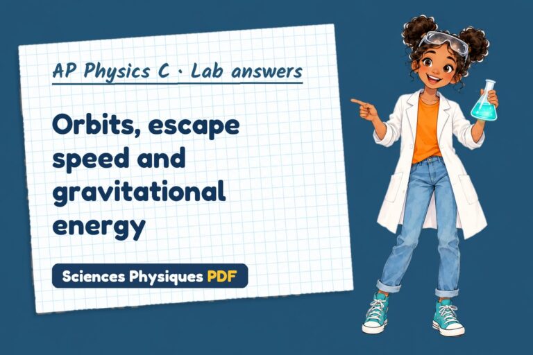 Orbits and escape speed lab answers for AP Physics C (free PDF download)