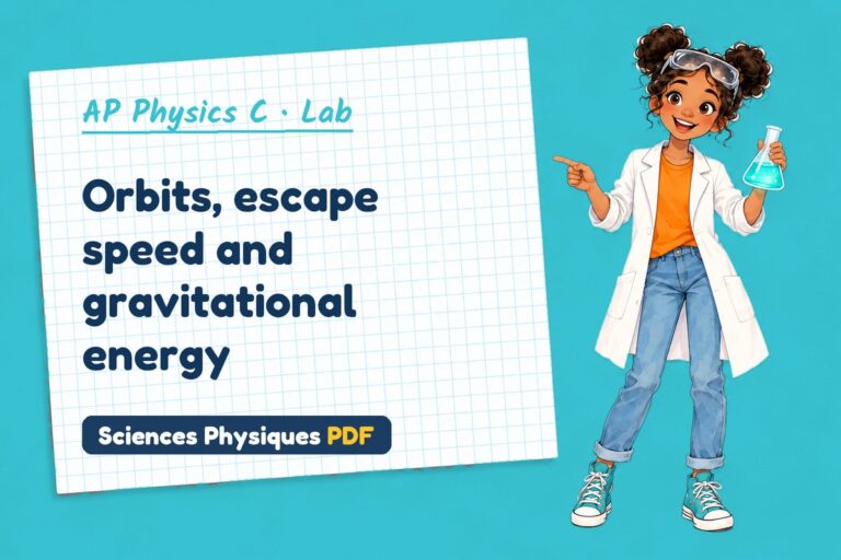 Orbits and escape speed lab for AP Physics C: practical with sample results (free PDF download)