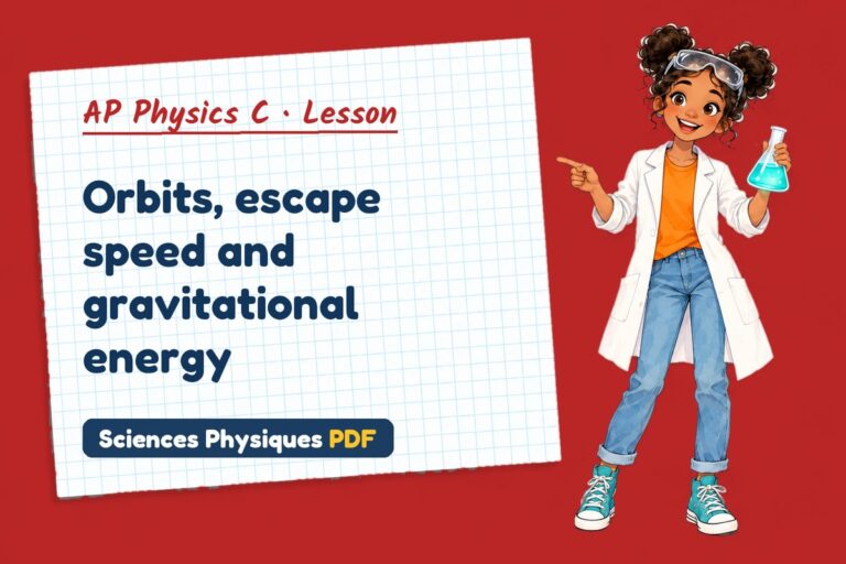 Orbits and escape speed notes and lesson for AP Physics C (free PDF download)