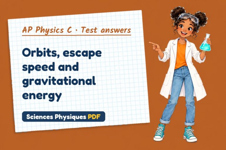 Orbits and escape speed test answers and mark scheme for AP Physics C (free PDF download)
