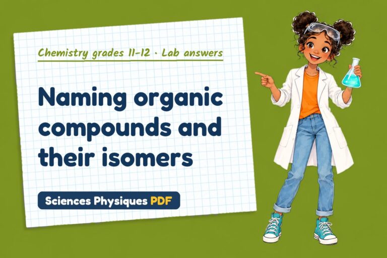 Organic nomenclature lab answers for A Level chemistry (free PDF download)