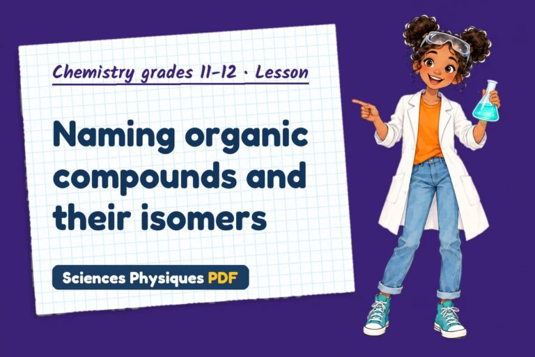 Organic nomenclature notes and lesson for A Level chemistry (free PDF download)