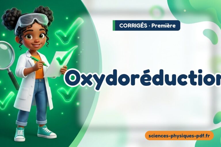 Oxydoréduction : corrigé des exercices de sciences physiques première – PDF gratuit à télécharger et imprimer