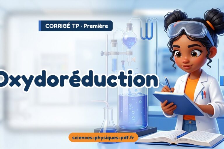 Oxydoréduction : corrigé du TP de sciences physiques première – PDF gratuit à télécharger et imprimer