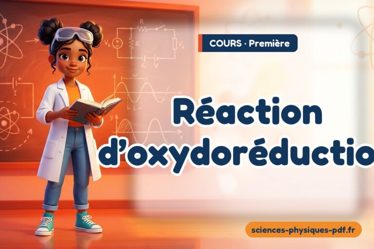 Réaction d’oxydoréduction : cours de sciences physiques en première – PDF gratuit à télécharger et imprimer