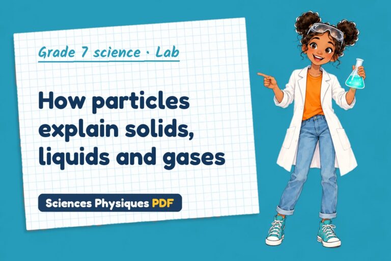 Particle model lab for grade 7 science: practical with sample results (free PDF download)