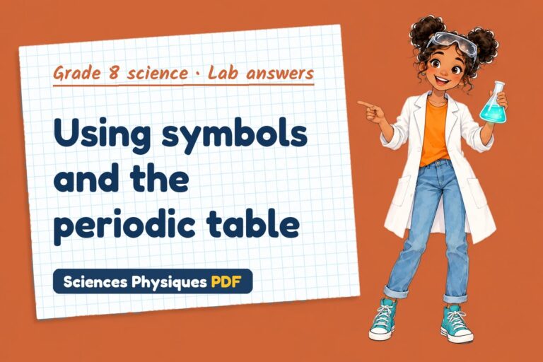 Periodic table lab answers for grade 8 science (free PDF download)