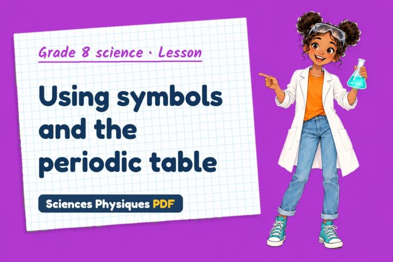 Periodic table notes and lesson for grade 8 science (free PDF download)