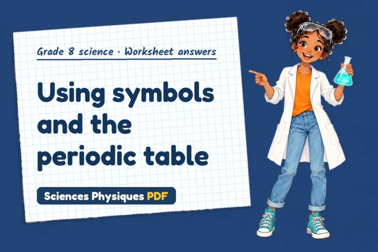Periodic table worksheet answers for grade 8 science (free PDF download)