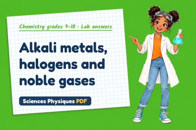 Periodic table groups lab answers for GCSE chemistry (free PDF download)