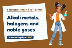 Alkali metals, halogens and noble gases