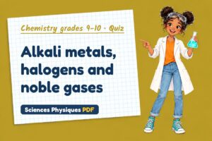 Alkali metals, halogens and noble gases