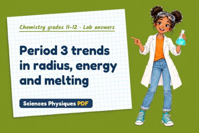 Periodicity lab answers for A Level chemistry (free PDF download)
