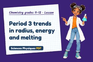 Period 3 trends in radius, energy and melting