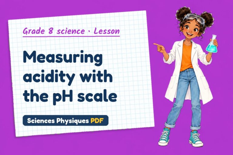 PH scale notes and lesson for grade 8 science (free PDF download)
