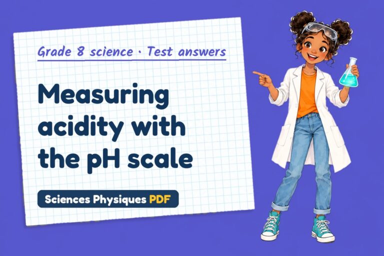 PH scale test answers and mark scheme for grade 8 science (free PDF download)