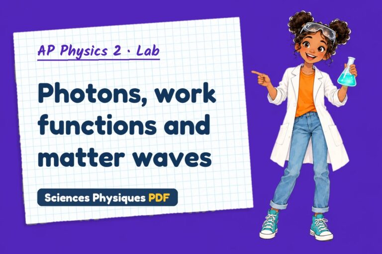 Photoelectric effect lab for AP Physics 2: practical with sample results (free PDF download)