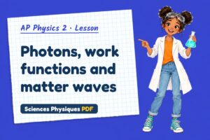 Photons, work functions and matter waves