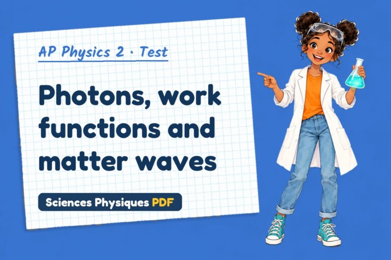 Photoelectric effect test with answers for AP Physics 2 (free PDF download)