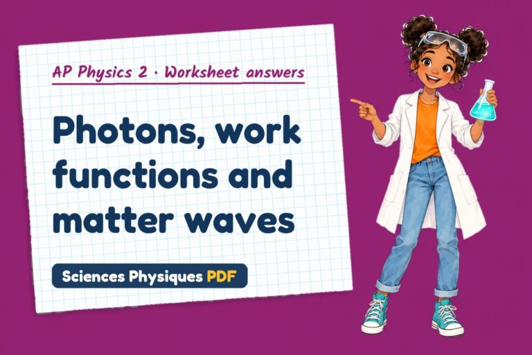 Photoelectric effect worksheet answers for AP Physics 2 (free PDF download)