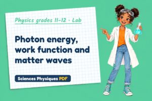 Photon energy, work function and matter waves