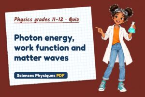 Photon energy, work function and matter waves