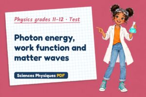 Photon energy, work function and matter waves