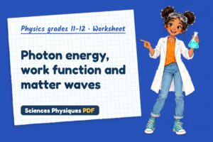 Photon energy, work function and matter waves