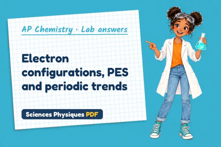 Photoelectron spectroscopy lab answers for AP Chemistry (free PDF download)