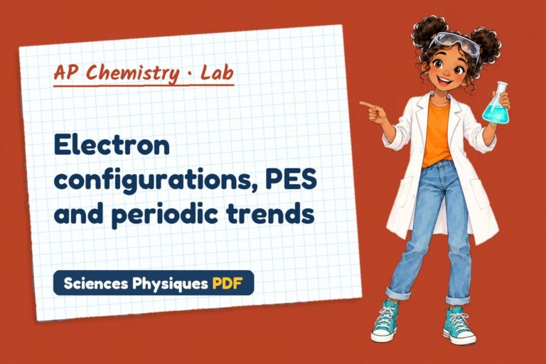 Photoelectron spectroscopy lab for AP Chemistry: practical with sample results (free PDF download)