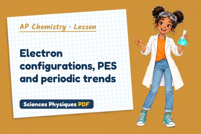 Photoelectron spectroscopy notes and lesson for AP Chemistry (free PDF download)