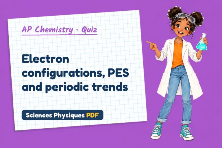 Photoelectron spectroscopy quiz for AP Chemistry: 10 questions with answers