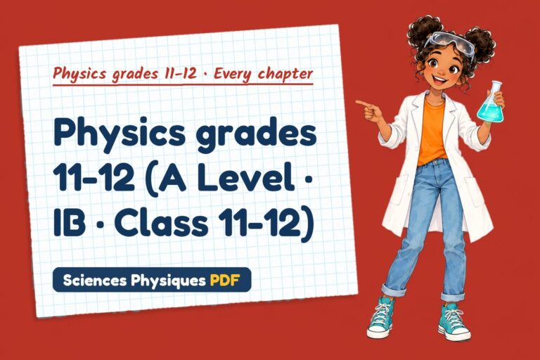Physics 11-12 lessons, worksheets, labs, tests and quizzes (free PDF download)