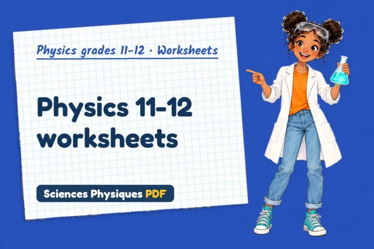 Physics 11-12 worksheets with answers (free PDF download)