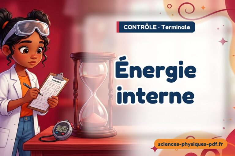 Énergie interne : contrôle de sciences physiques en terminale – PDF gratuit à télécharger et imprimer