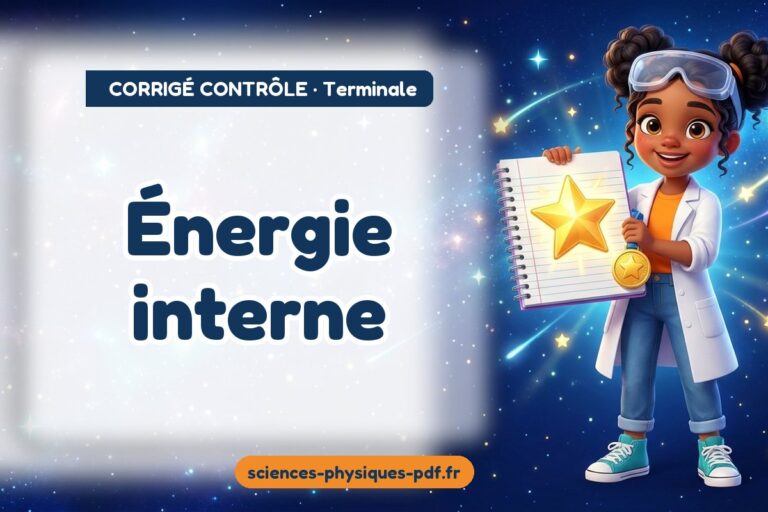 Énergie interne : corrigé du contrôle de sciences physiques terminale – PDF gratuit à télécharger et imprimer