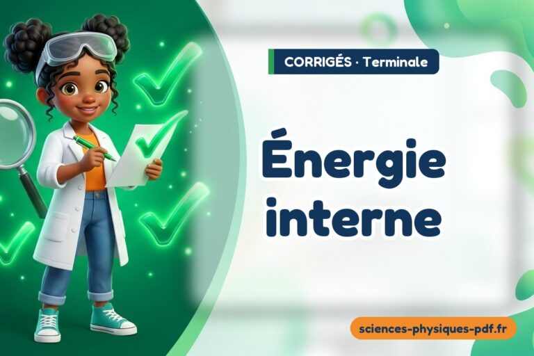 Énergie interne : corrigé des exercices de physique terminale – PDF gratuit à télécharger et imprimer