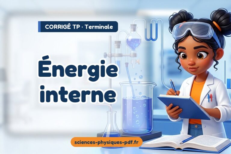 Énergie interne : corrigé du TP de sciences physiques terminale – PDF gratuit à télécharger et imprimer