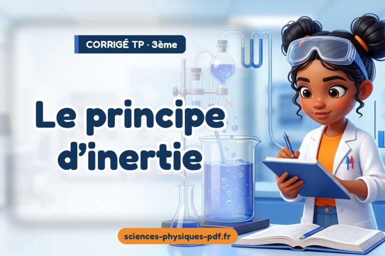 Le principe d’inertie : corrigé du TP de sciences physiques 3e – PDF gratuit à télécharger et imprimer