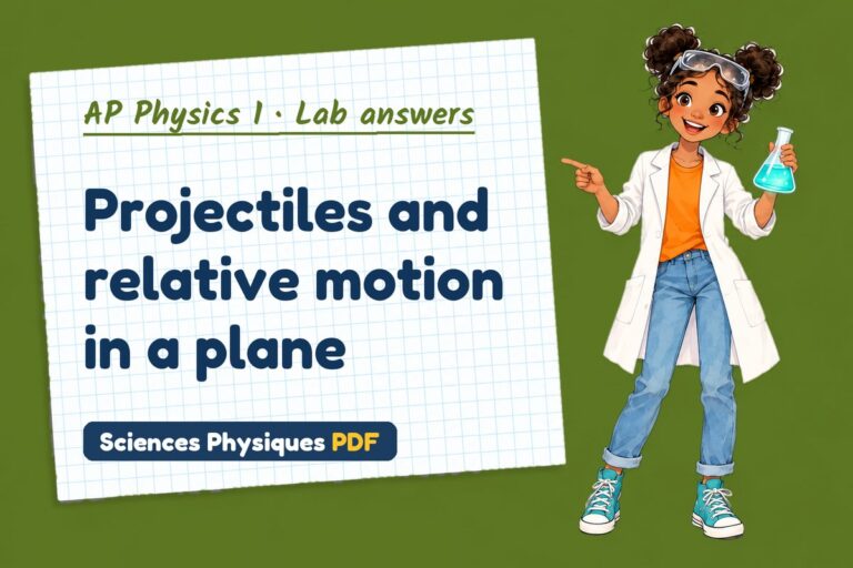 Projectile motion lab answers for AP Physics 1 (free PDF download)