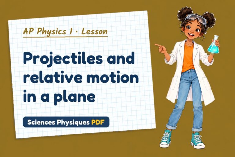Projectile motion notes and lesson for AP Physics 1 (free PDF download)