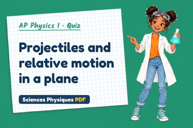 Projectile motion quiz for AP Physics 1: 10 questions with answers