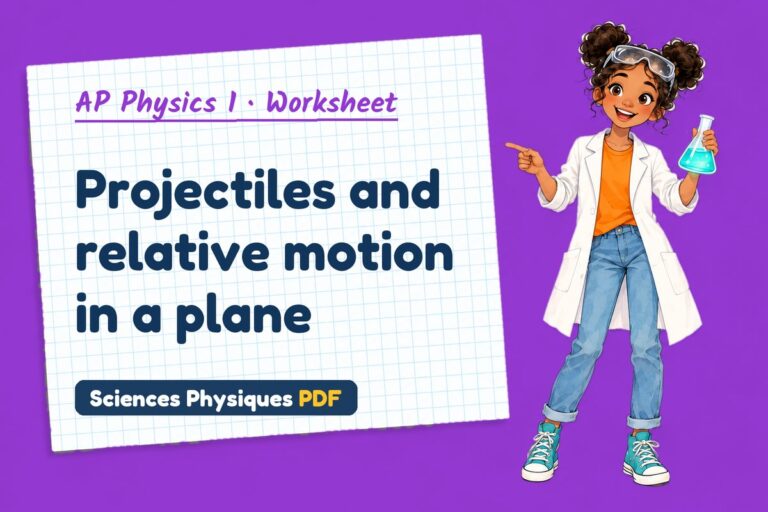Projectile motion worksheet with answers for AP Physics 1 (free PDF download)