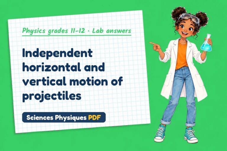 Projectile motion lab answers for A Level physics (free PDF download)