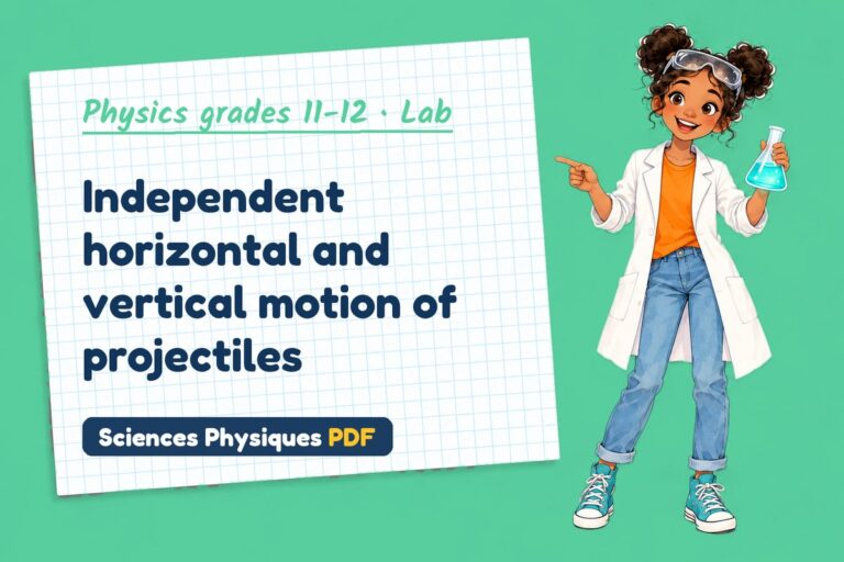 Projectile motion lab for A Level physics: practical with sample results (free PDF download)