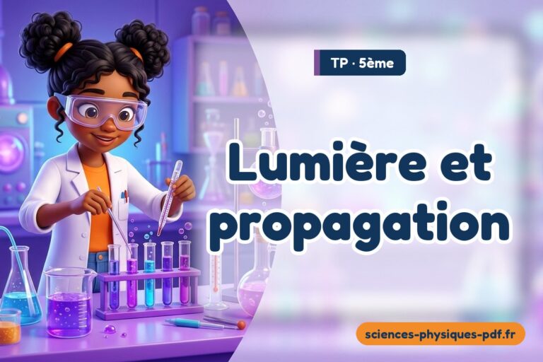 Lumière et propagation : TP de sciences physiques en 5e – PDF gratuit à télécharger et imprimer