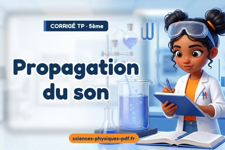 Propagation du son : corrigé du TP de sciences physiques 5e – PDF gratuit à télécharger et imprimer