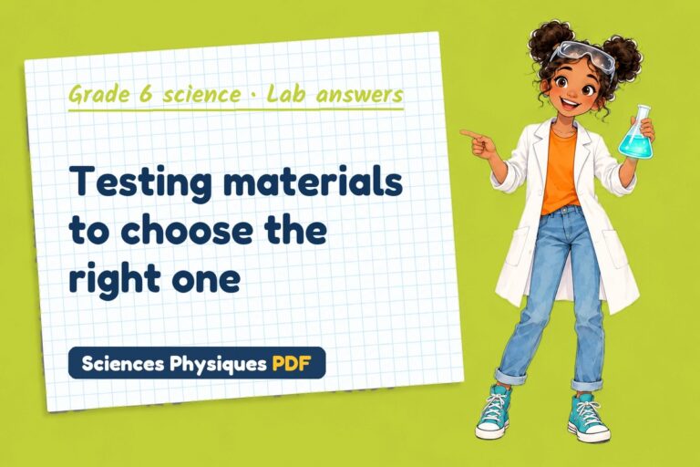 Properties of materials lab answers for grade 6 science (free PDF download)