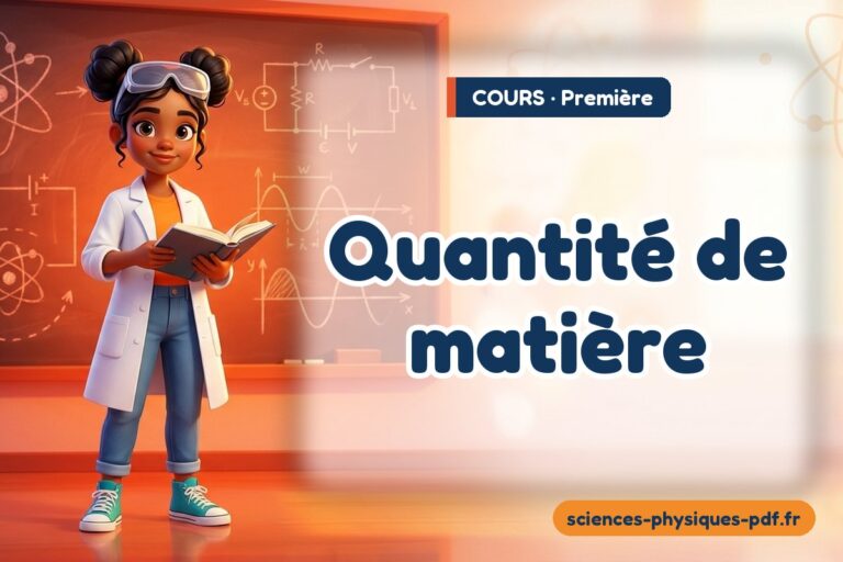Quantité de matière : cours de sciences physiques en première – PDF gratuit à télécharger et imprimer